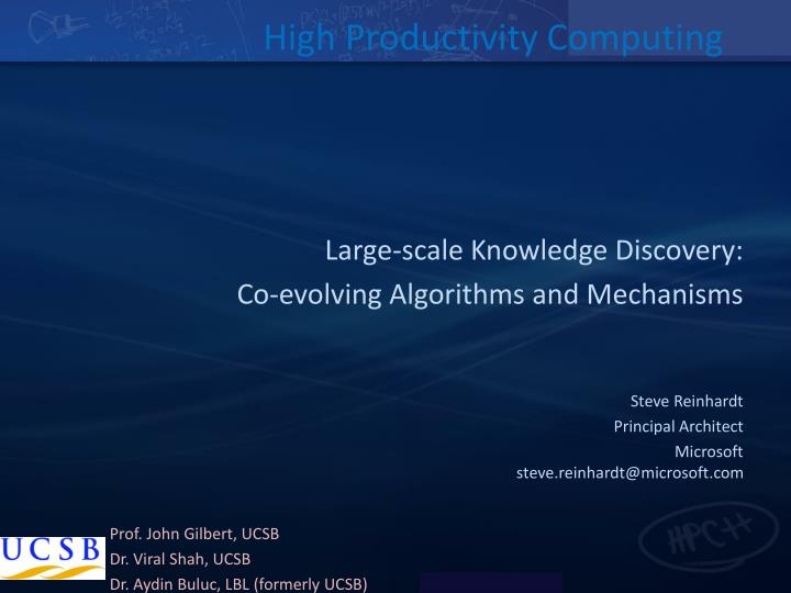 high productivity computing