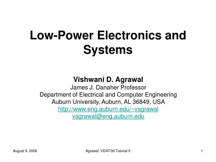 low power electronics and systems