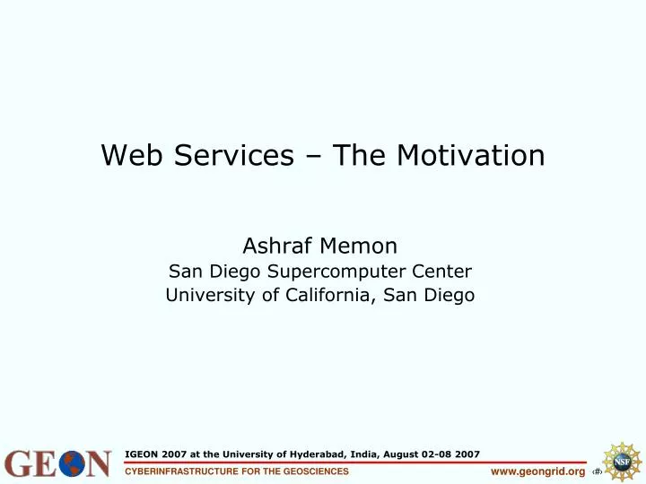 web services the motivation