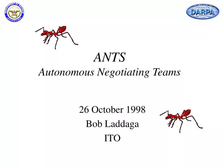 ants autonomous negotiating teams
