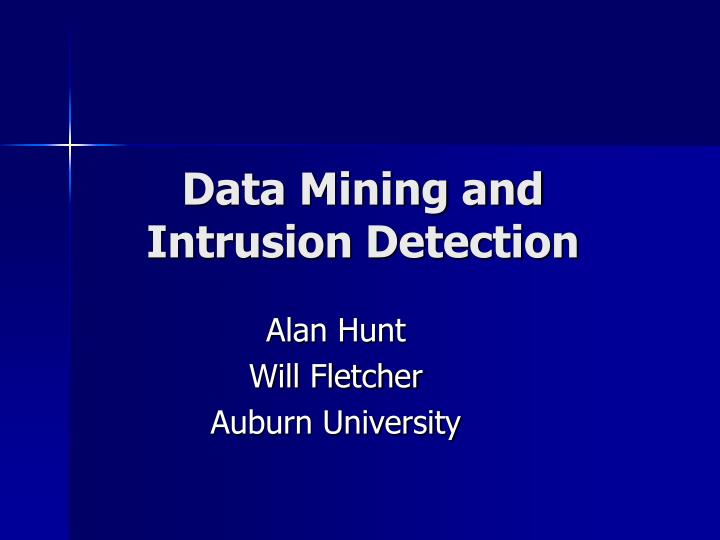 data mining and intrusion detection