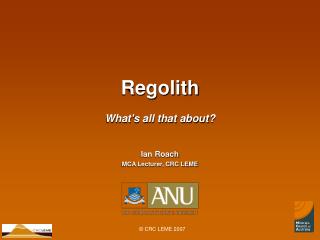 Regolith What's all that about?