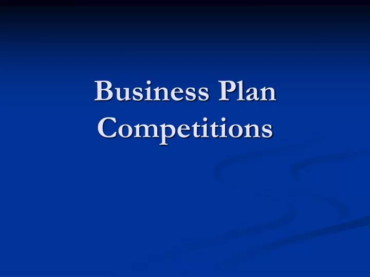 business plan competitions