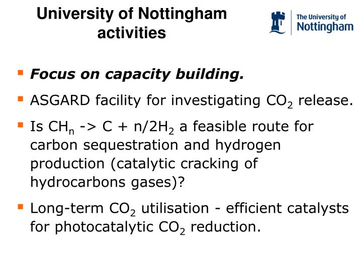 university of nottingham activities