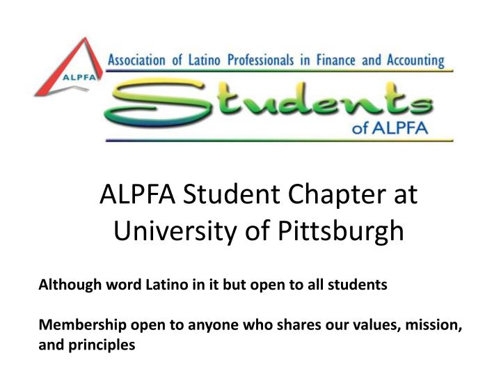 alpfa student chapter at university of pittsburgh