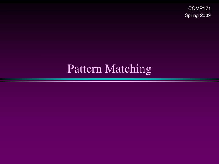 pattern matching