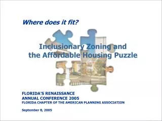 Where does it fit? Inclusionary Zoning and the Affordable Housing Puzzle