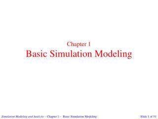 Chapter 1 Basic Simulation Modeling