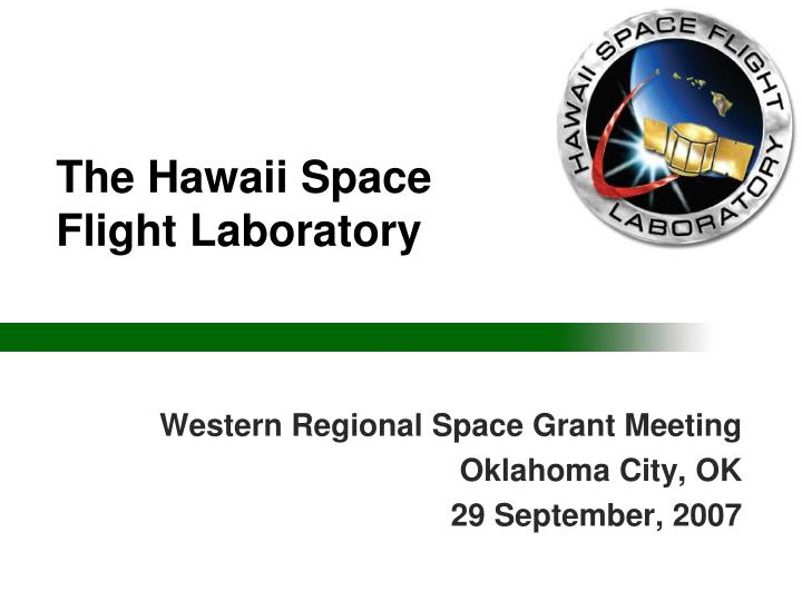 the hawaii space flight laboratory