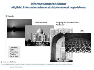 Informationsarchitektur (digitale) Informationsräume strukturieren und organisieren