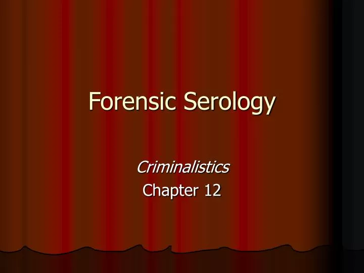 forensic serology