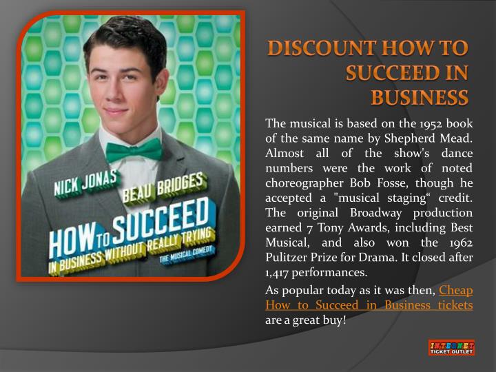 discount how to succeed in business