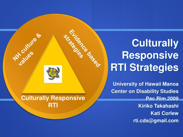 culturally responsive rti strategies