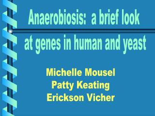 Anaerobiosis: a brief look at genes in human and yeast