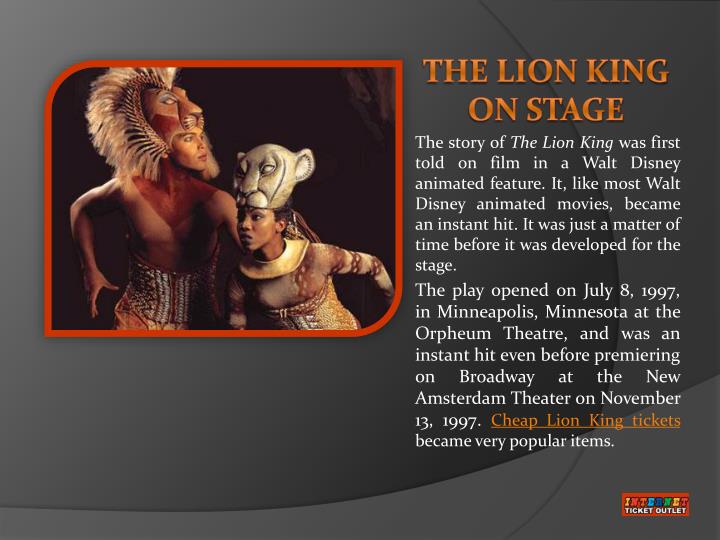 the lion king on stage