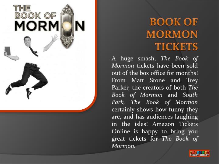 book of mormon tickets