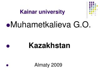 Kainar university