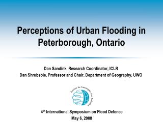 Perceptions of Urban Flooding in Peterborough, Ontario