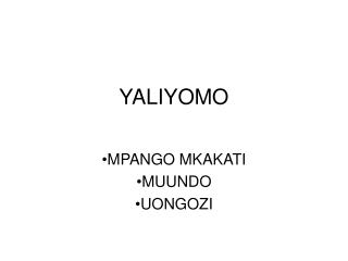 yaliyomo