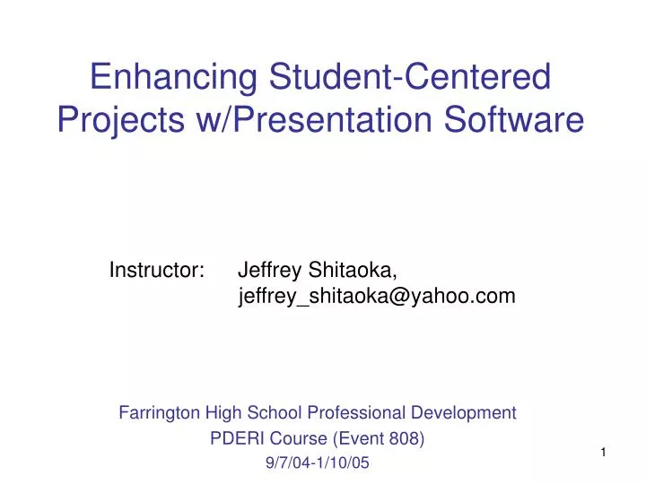 enhancing student centered projects w presentation software