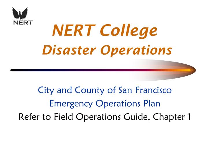nert college disaster operations