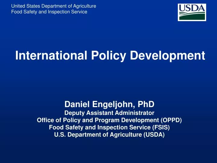 international policy development