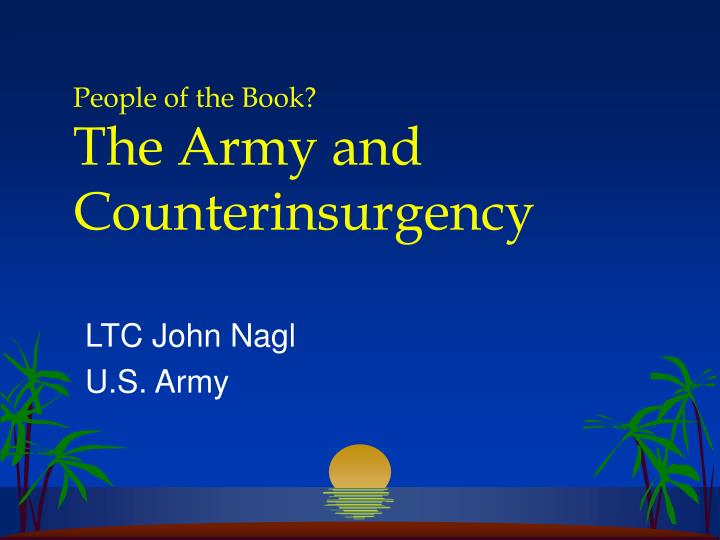 people of the book the army and counterinsurgency