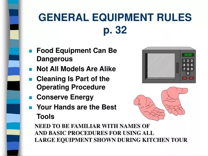 general equipment rules p 32