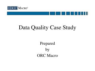 Data Quality Case Study