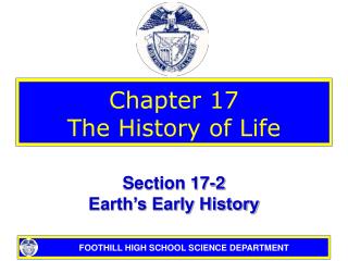 Chapter 17 The History of Life