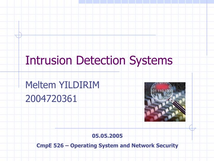 intrusion detection systems