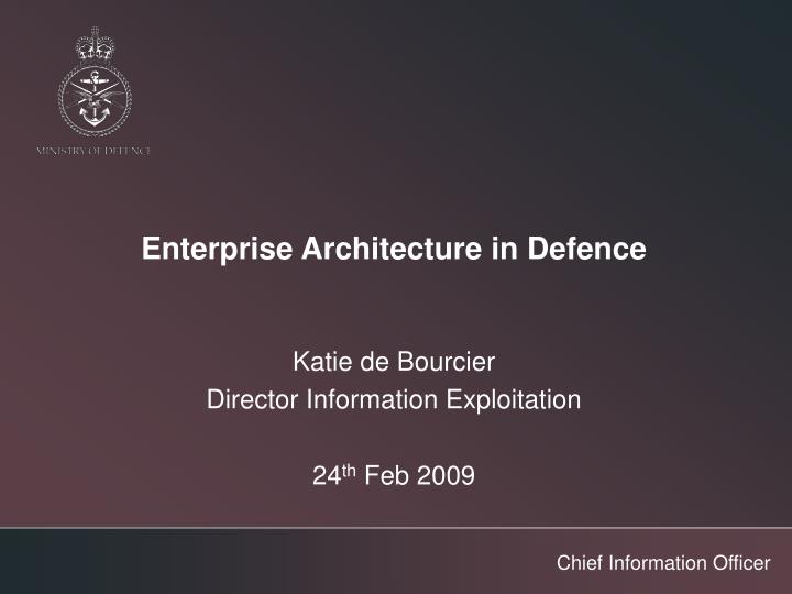 enterprise architecture in defence