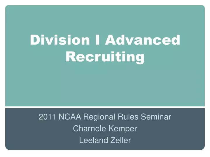 division i advanced recruiting