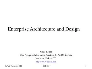 Enterprise Architecture and Design