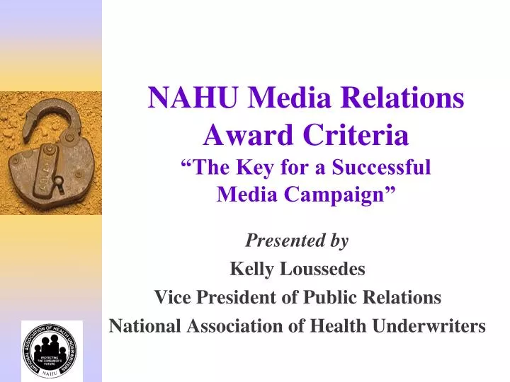 nahu media relations award criteria the key for a successful media campaign