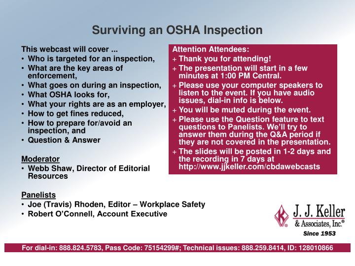 surviving an osha inspection