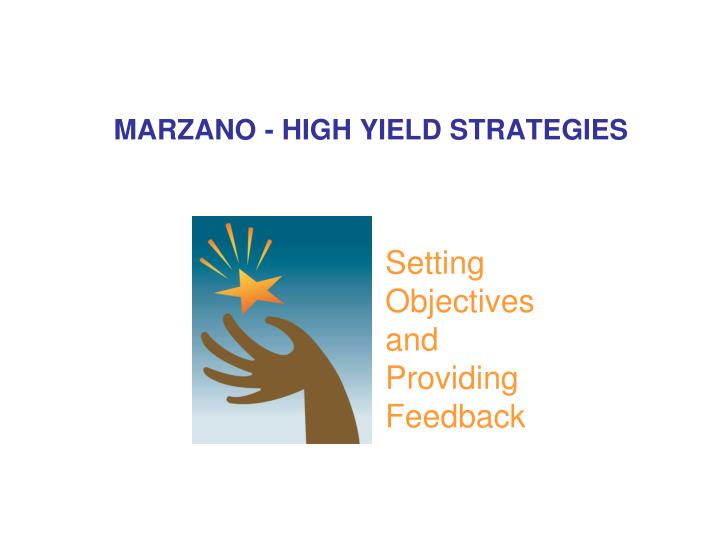 marzano high yield strategies
