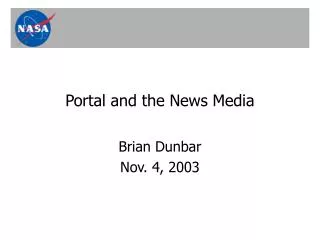 Portal and the News Media
