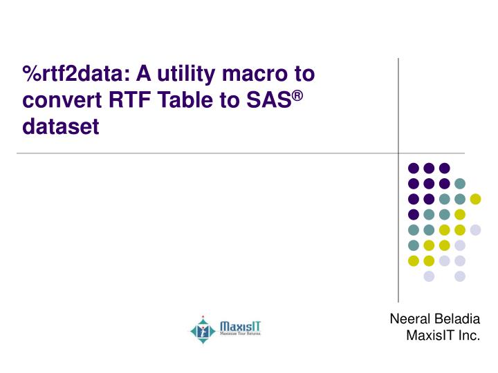 rtf2data a utility macro to convert rtf table to sas dataset