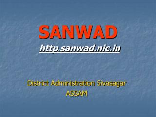 SANWAD http.sanwad.nic