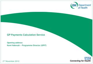 GP Payments Calculation Service