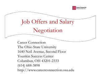 Job Offers and Salary Negotiation