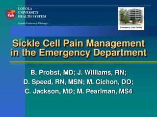 Sickle Cell Pain Management in the Emergency Department