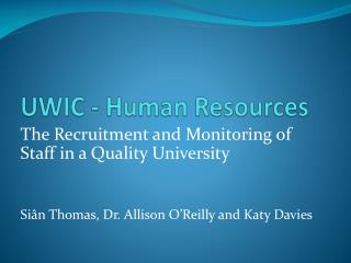 UWIC - Human Resources