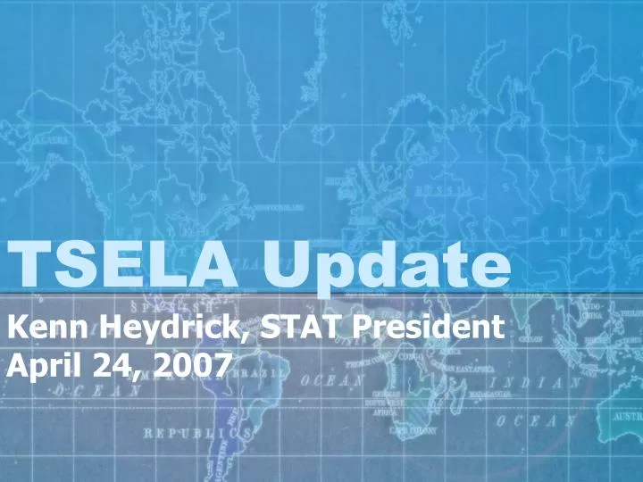 tsela update