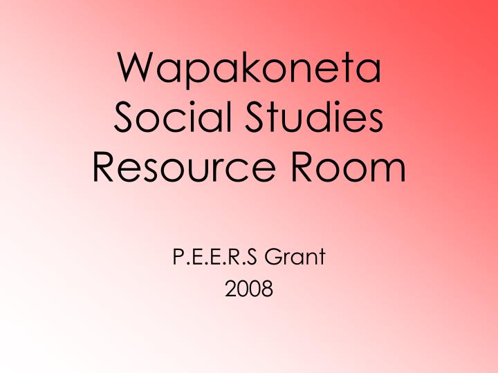 wapakoneta social studies resource room