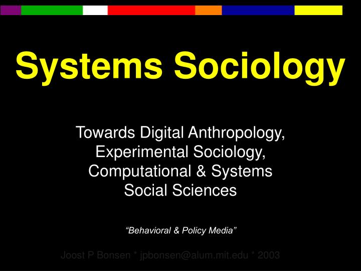 systems sociology