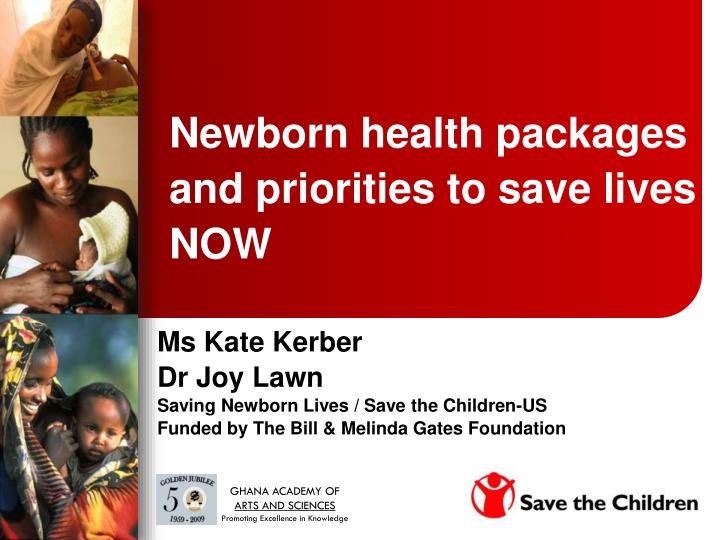 newborn health packages and priorities to save lives now