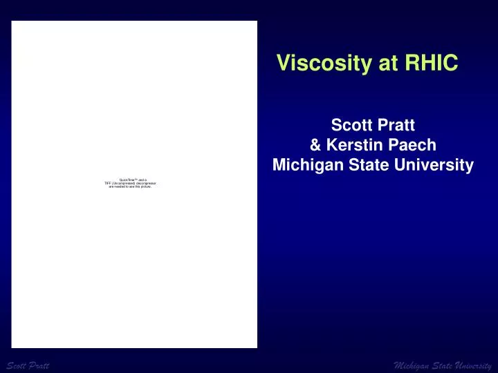 viscosity at rhic