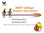 NERT College Disaster Operations - slide 1